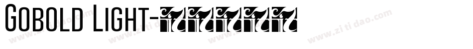 Gobold Light字体转换